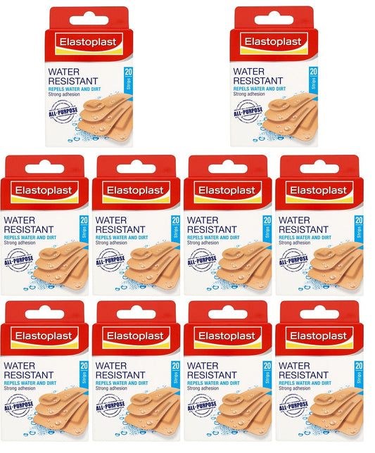 10 x Elastoplast Water Resistant 20 Plasters