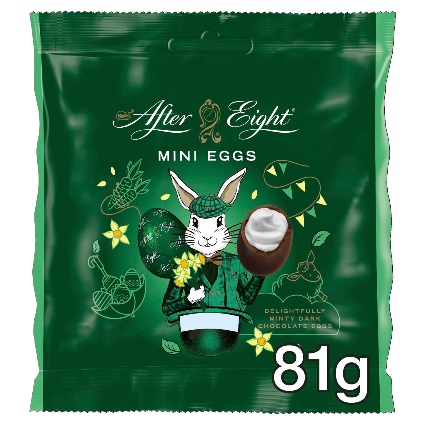12 x After Eight Dark Mint Choc Mini Eggs Sharing Bag - 81GM
