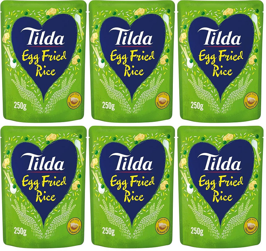 6 x Tilda Microwave  Rice Egg Fried - 250G