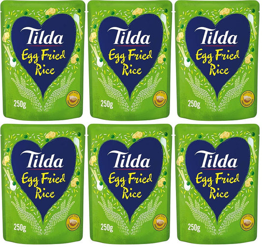 6 x Tilda Microwave  Rice Egg Fried - 250G