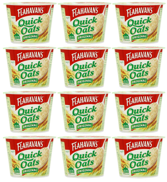 12 x Flahavan's Quick Oats Original 44G