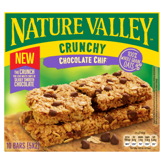 5 x Nature Valley Crunchy Choco Chips 5 Pack  - 210GM