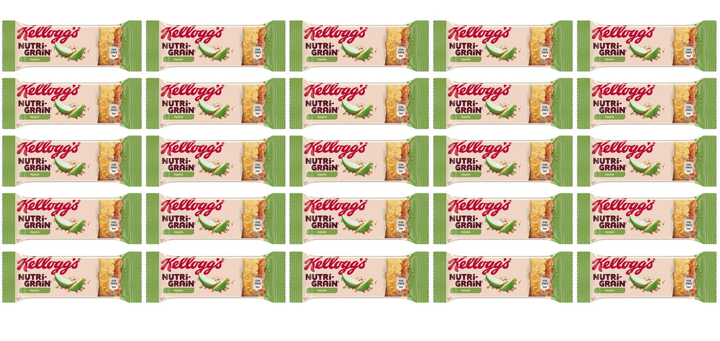 25 x Kellogg's Nutri-grain Apple Bars  - 37G
