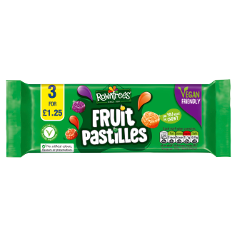 20 X Rowntrees Fruit Pastilles 3Pk Vegan 128G
