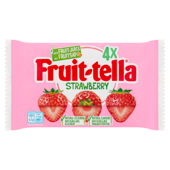 18 x Fruitella Strawberry 4 Pk 164Gm