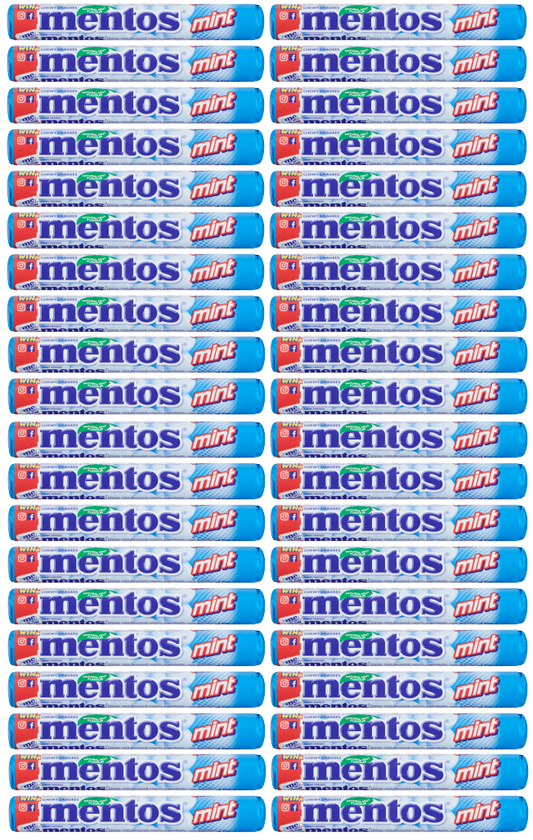 40 x Mentos Chewy Mint 38Gm