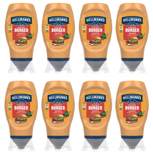 8 x Hellmanns Chunky Burger Squeezy - 250Ml