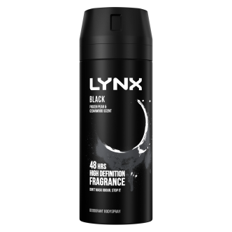 6 x Lynx Body Spray Black 150Ml