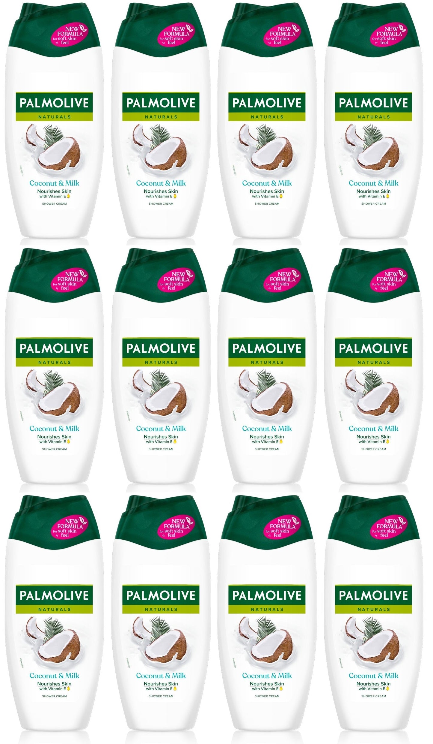 12 x Palmolive Naturals Coconut & Milk Shower Gel And Body Wash 250Ml