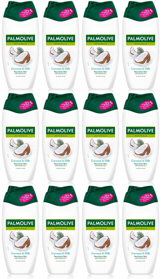 12 x Palmolive Naturals Coconut & Milk Shower Gel And Body Wash 250Ml