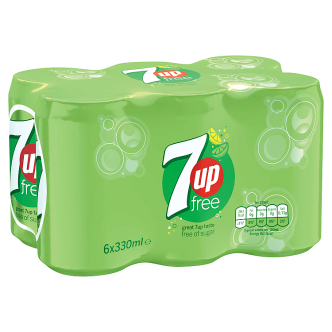 24 x 7Up Free Cans 330Ml