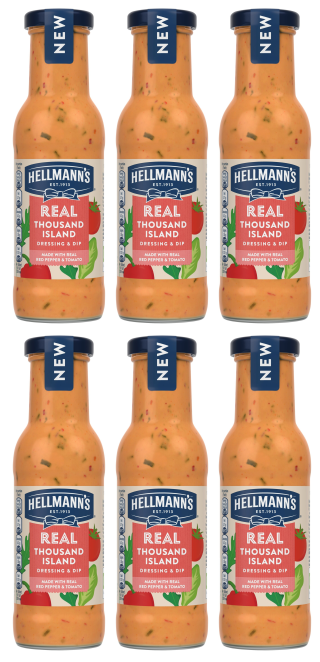 6 X Hellmanns Sd Delistyle Thousand Island 250Ml