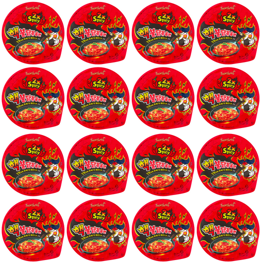 16 x Samyang Instant Big Bowl Noodle Red 2x Spicy Chicken  - 105G