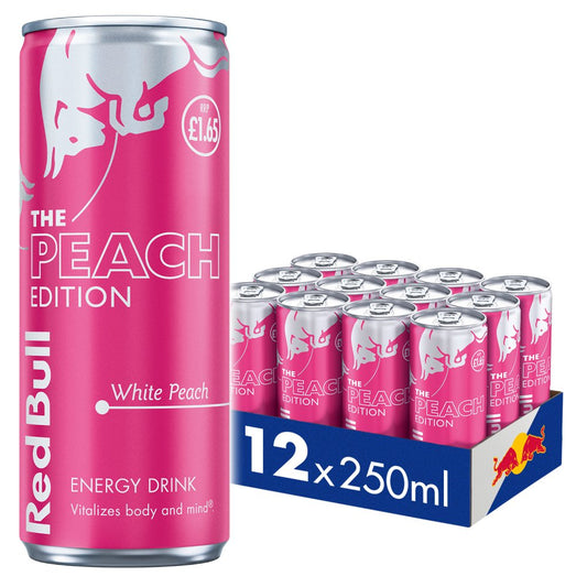 12 x Red Bull Energy Drink Editions White Peach - 250ML