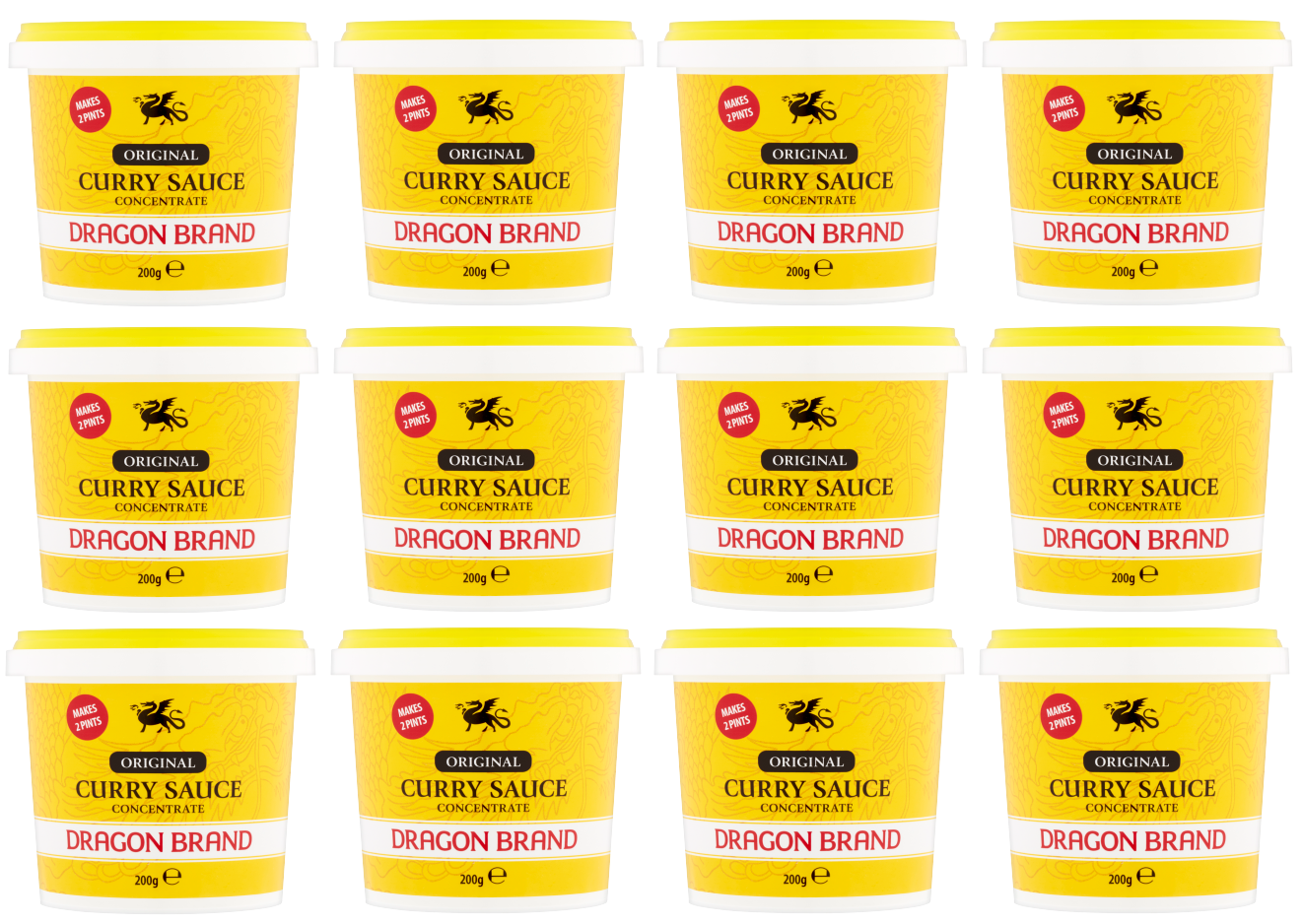12 x Dragon Brand Original Curry Sauce Concentrate 200Gm