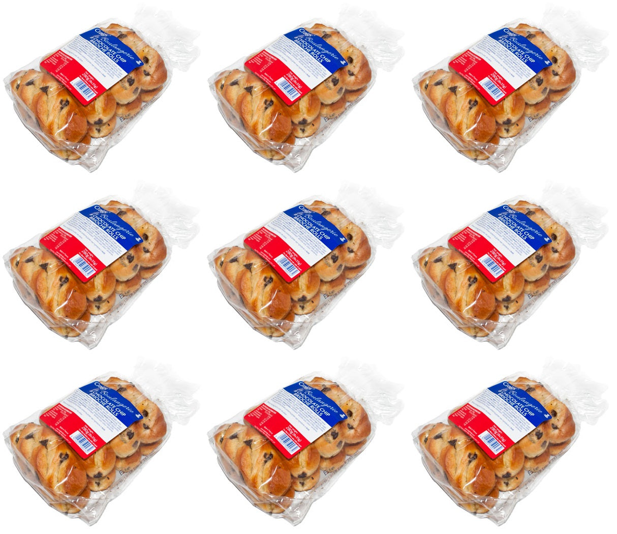 9 x Craigs Choc Chip Brioche Rolls - 8