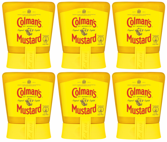 6 x Colmans English Mustard Squeezy 150G