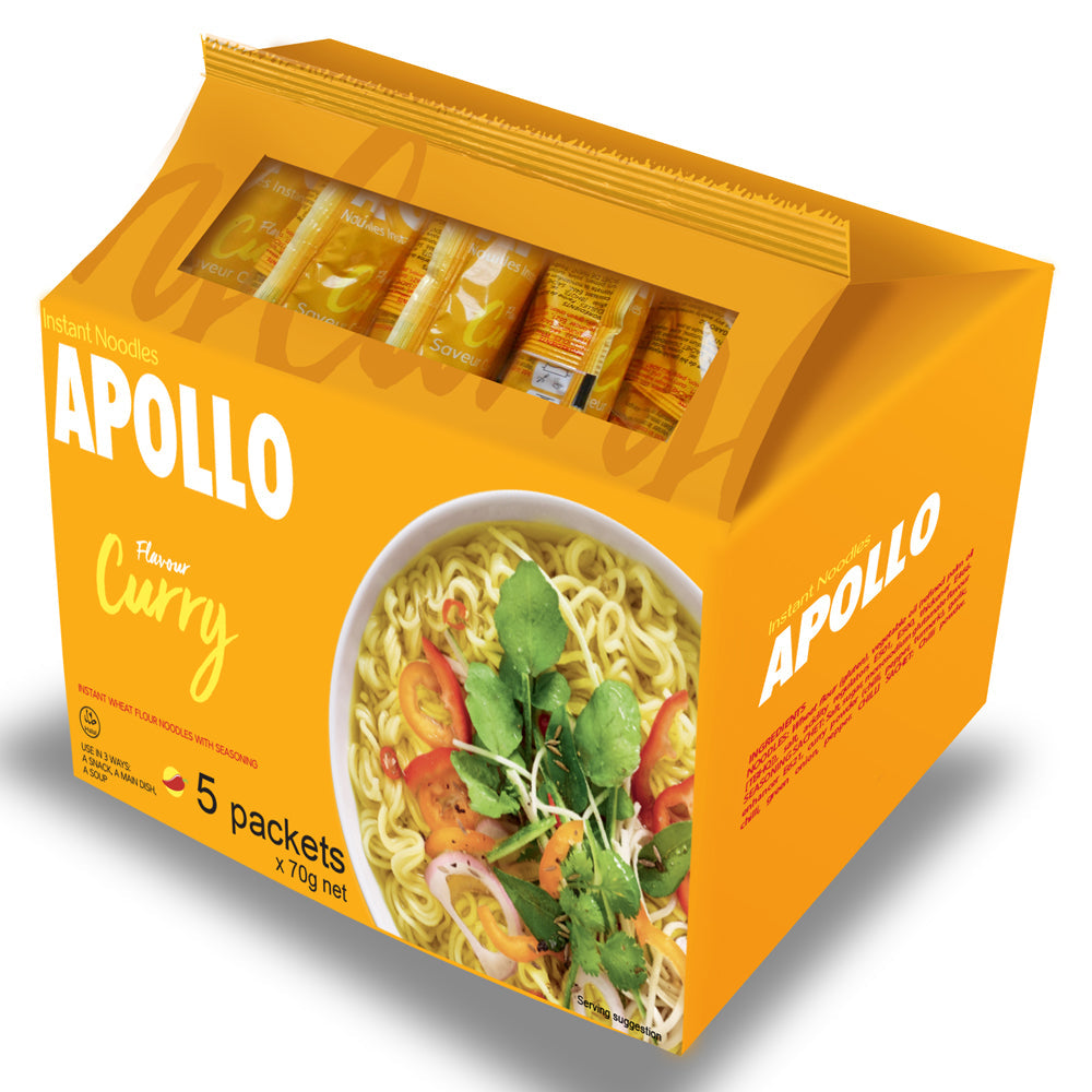 8 x Apollo Packet Noodles Curry - 5Pk (70g)