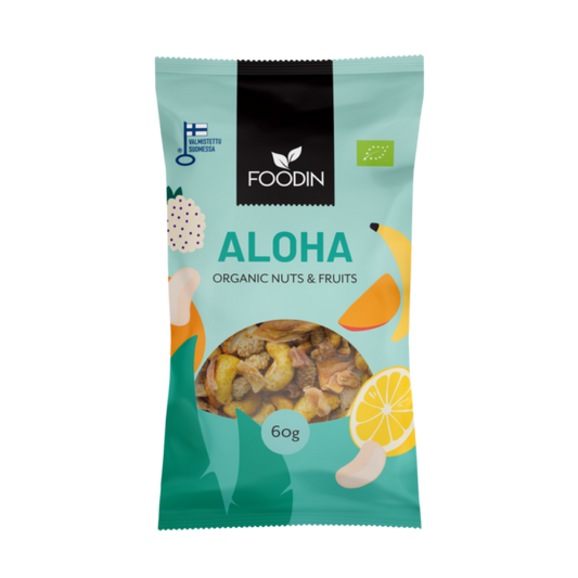 8 x Foodin Nuts & Fruits Aloha Org - 60g