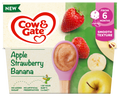 6 x Cow & Gate Cup Apple Banana & Strawberry - 4X100G