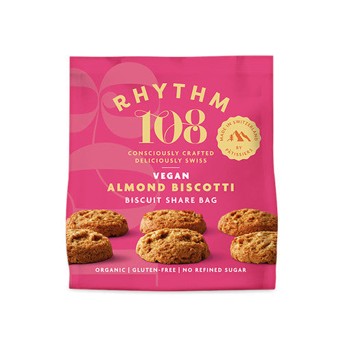 8 x Rhythm 108 Almond Biscotti Share Bag - 135g