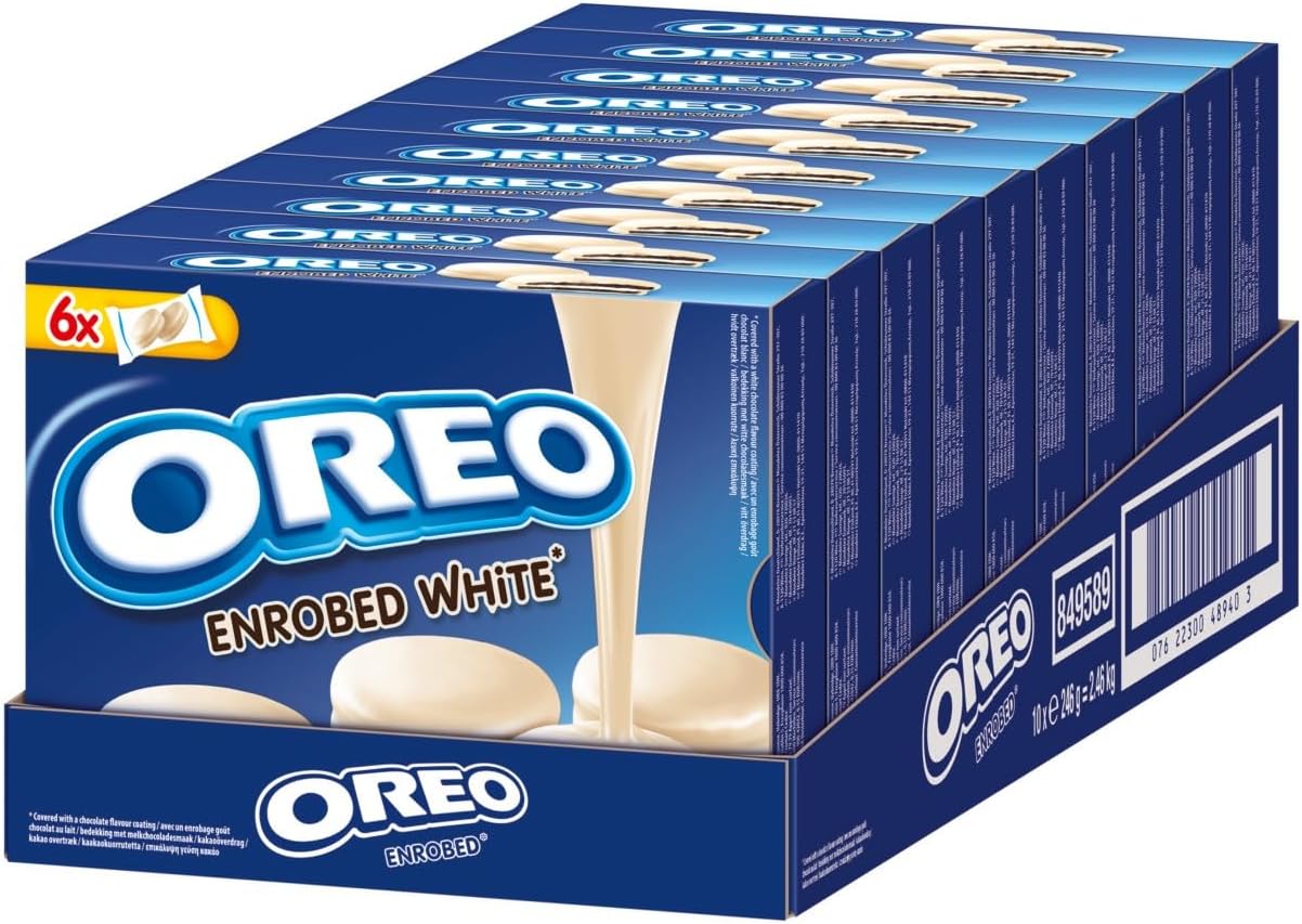10 X Oreo White Chocolate Snowy Covered 246GM