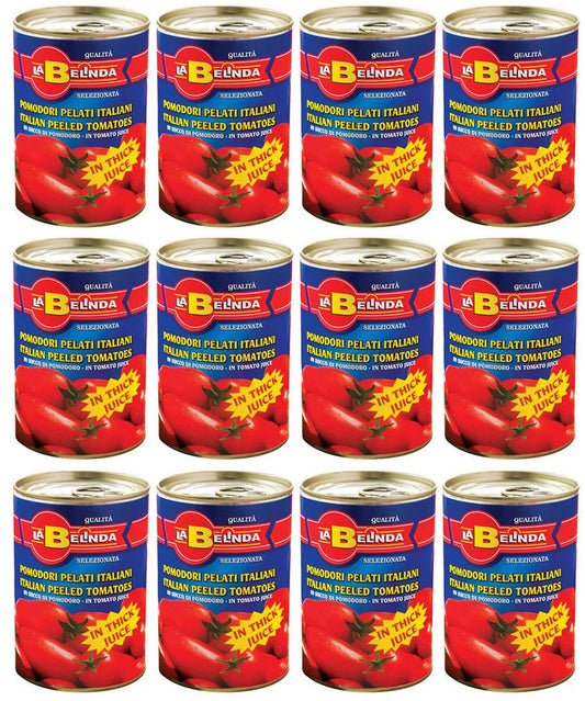 12 X La Belinda Chopped Tomatoes 400G