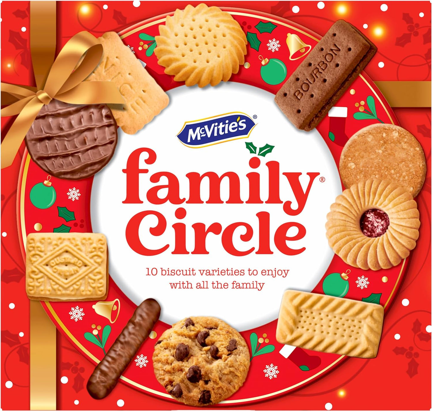 10 X Mcvities Family Circle Carton 400GM