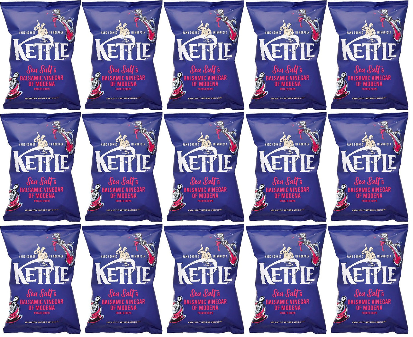 16 x Kettle Sea Salt & Balsamic Vinegar Potato Chips 130G