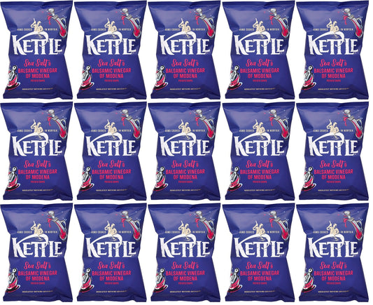 16 x Kettle Sea Salt & Balsamic Vinegar Potato Chips 130G