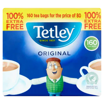 6 x Tetley Teabags 80+80 Free 160's  - 160