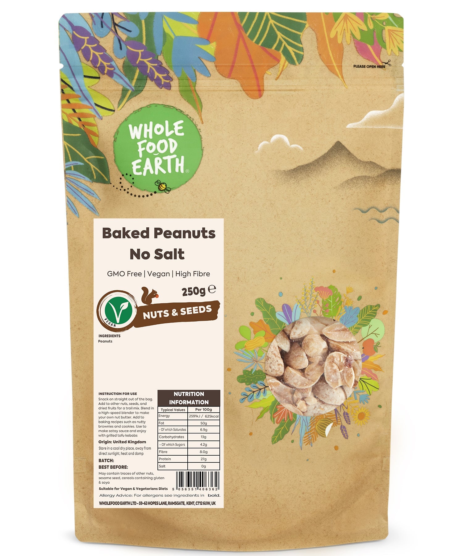 Baked Peanuts No Salt