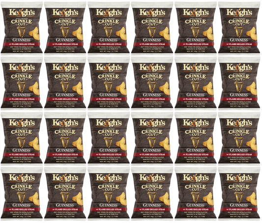 24 x Keogh's Crinkle Cut Guinness & Flame Grilled Steak 50G