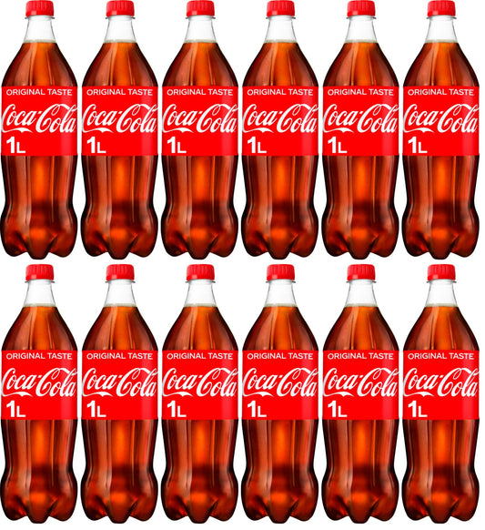 12 x Coca-Cola Original Taste 1L