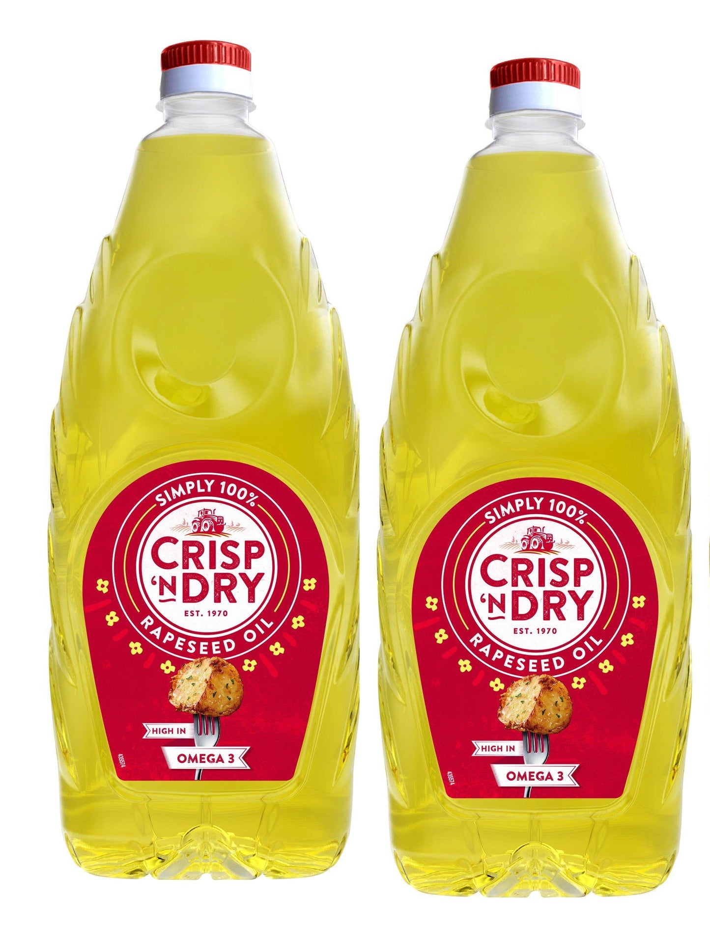 2 x Crisp N Dry Vegetable Oil 2 Litre (4 Litres)