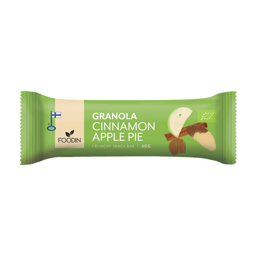 12 x Foodin Granola Bar Cinnamon Apple Pie Org - 40g