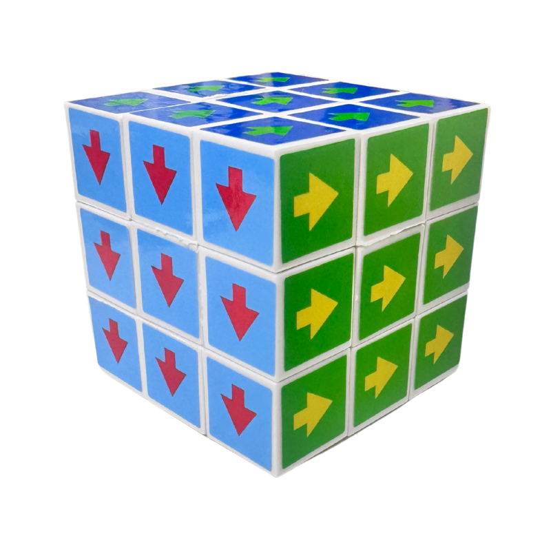 Coloured Rubik's Cube