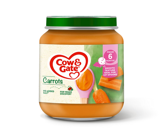 6 x Cow & Gate Jar Carrots - 125G