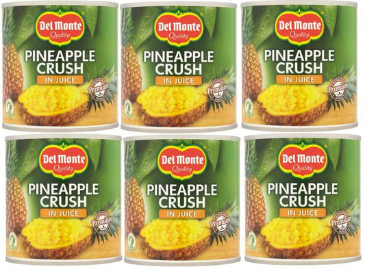 6 x Del Monte Pineapple Crushed In Juice 432Gm