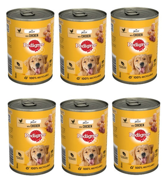 6 x Chicken In Jelly Pedigree 385Gm
