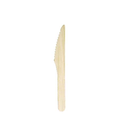 10 x D2E Cutlery Wooden Knife 6.5In 100Pk X 10