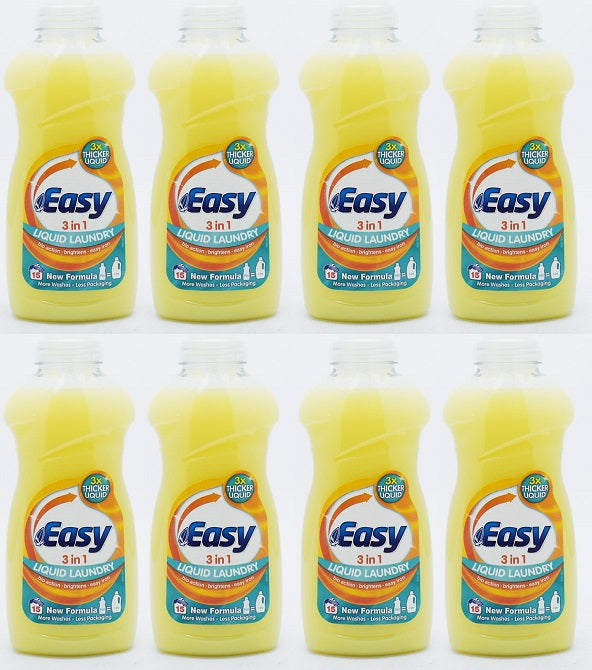 8 x Easy Liquid Laundry 3 In 1 - 750ML