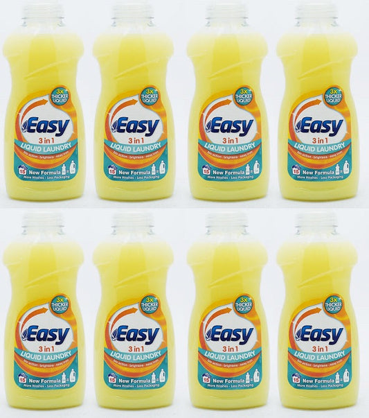 8 x Easy Liquid Laundry 3 In 1 - 750ML