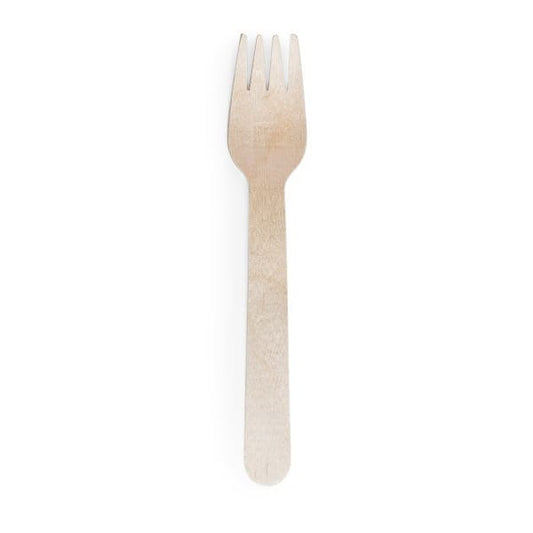 D2E Cutlery Wooden Fork 6In 1000Pk X 1