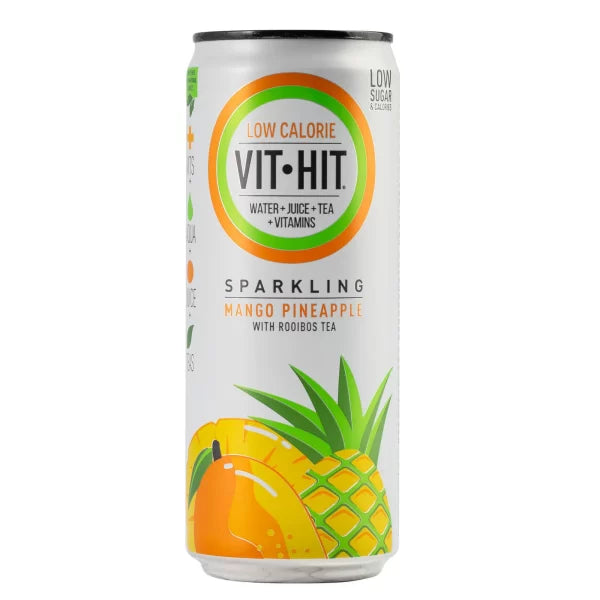 12 x Vit Hit Sparkling Mango & Pineapple With Rooibos Tea 330Ml