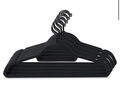 30x Black Velvet Swivel Clothes Hangers