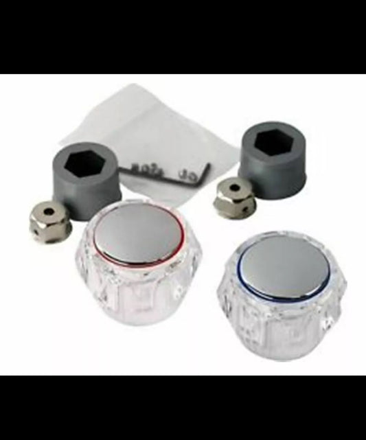 Acrylic Tap Head Replacement Kit – Hot & Cold Pair