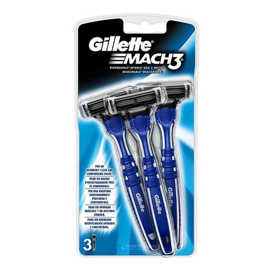5 x Gillette Mach3 MenS Disposable Razors  3 Pack
