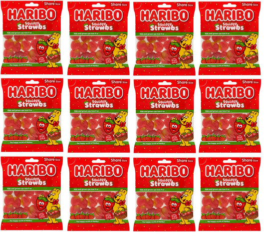 12 x Haribo Squidgy Strawbs 160G