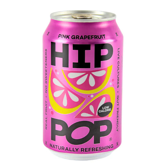12 x Hip Pop Pink Grapefruit Living Soda - 330ml